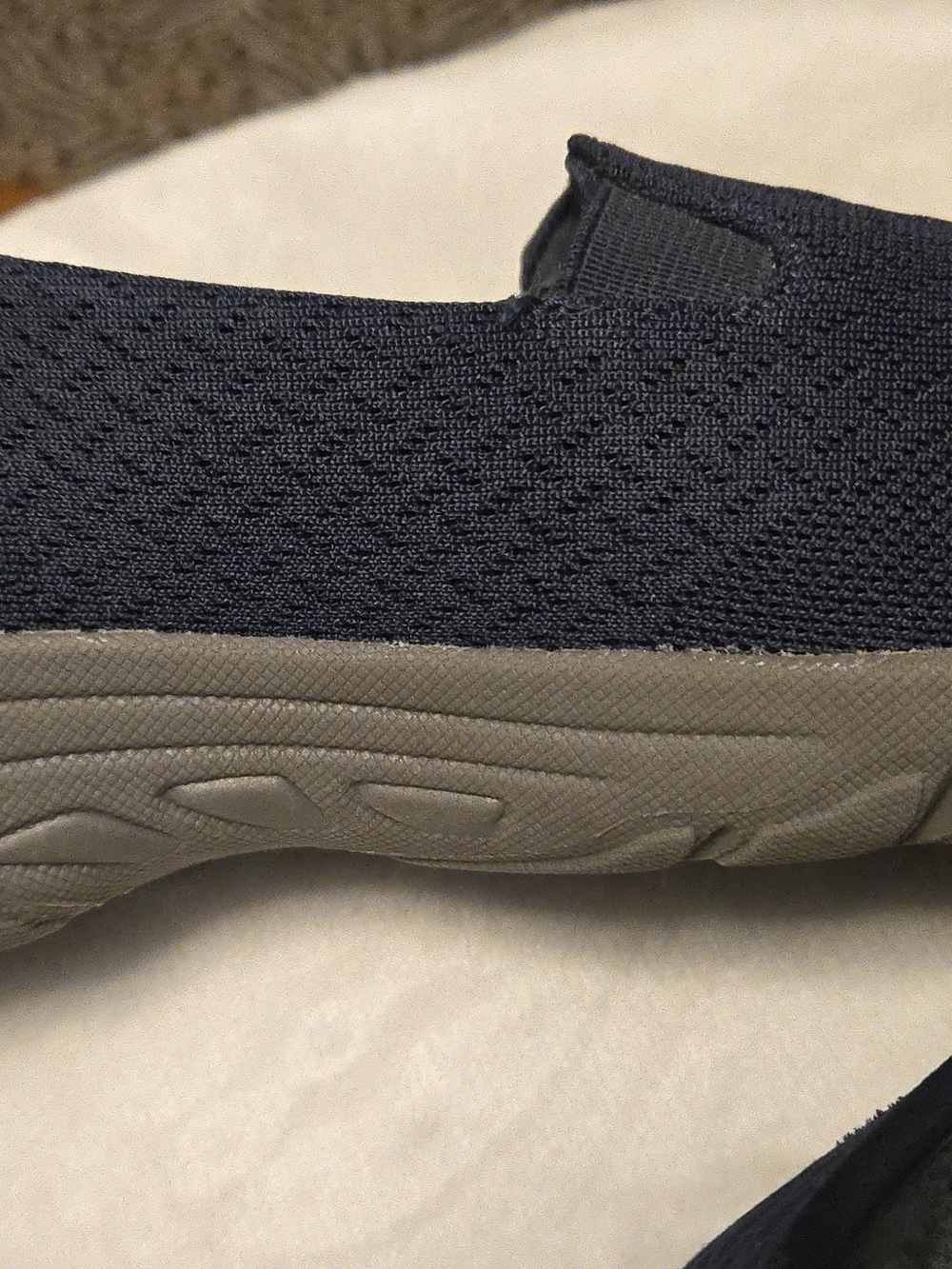 Skechers Women's Navy Slip-On Knit Walking Shoe - Picture 2 of 7